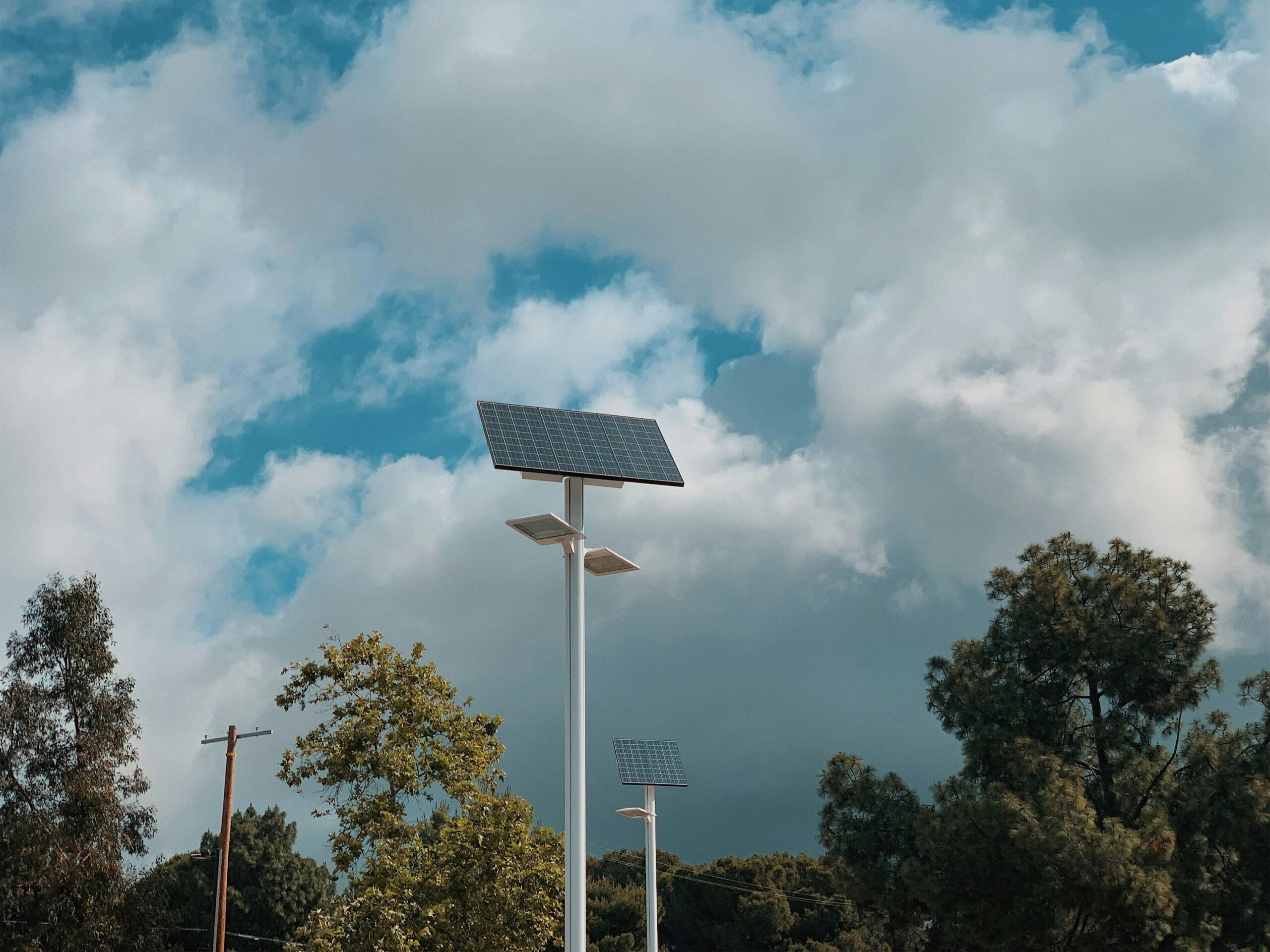 Solar street light installation
